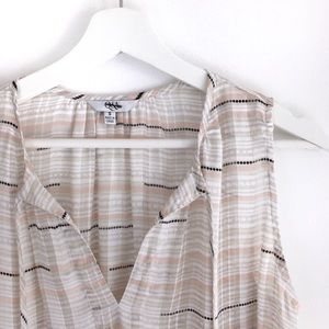 Q&A Tops - Q&A • Semi-sheer Split Neck top Q&A Tops - Q&A • Semi-sheer Split Neck top